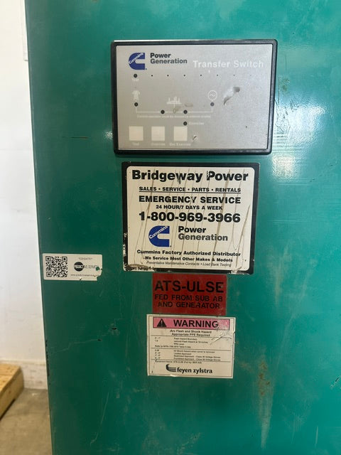 "CUMMINS OTECC-5735860" AUTOMATIC GENERATOR TRANSFER SWITCH, 480 V, 400 AMPS