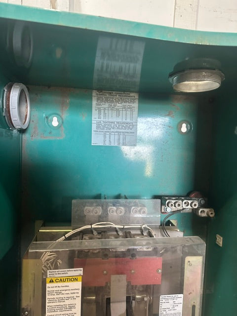 "CUMMINS OTECC-5735860" AUTOMATIC GENERATOR TRANSFER SWITCH, 480 V, 400 AMPS