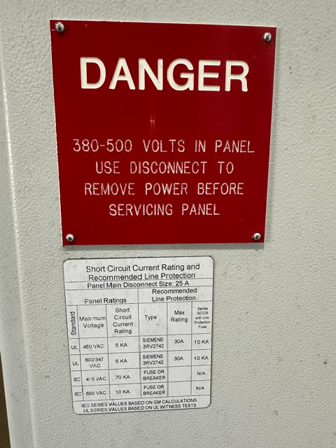 X-bar Automation electrical control drive servo panel with a E308M heat exchange