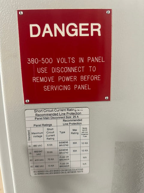 X-bar Automation electrical control drive servo panel with a E308M heat exchange