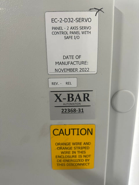 X-bar Automation electrical control drive servo panel with a E308M heat exchange
