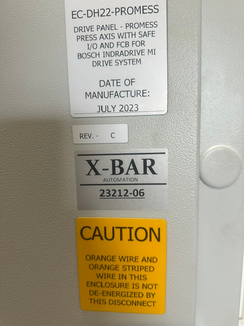 X-bar EC-DH22 Automation electrical control drive servo panel with a E308M heat exchange