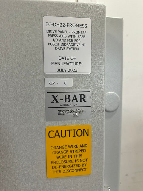 X-bar EC-DH22 Automation electrical control drive servo panel with a E308M heat exchange