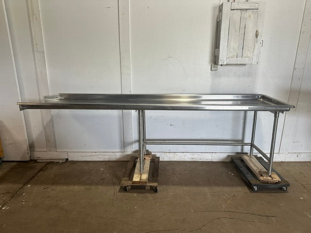 HEAVY DUTY COMMERCIALS.S LEFTSIDE CLEAN TABLE FOR DISHWSHER, 15 GAUGE
