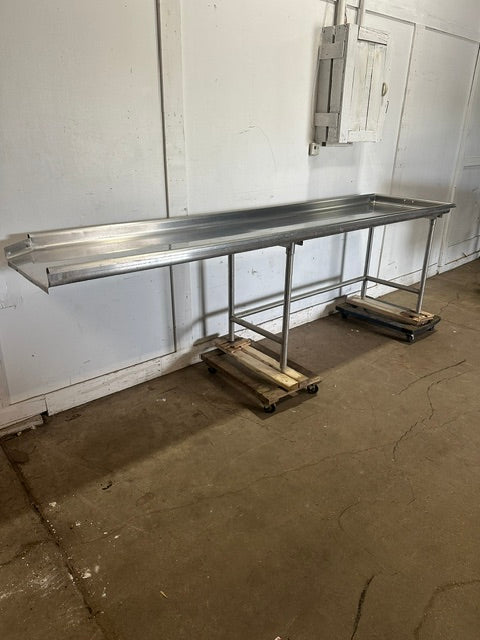 HEAVY DUTY COMMERCIALS.S LEFTSIDE CLEAN TABLE FOR DISHWSHER, 15 GAUGE