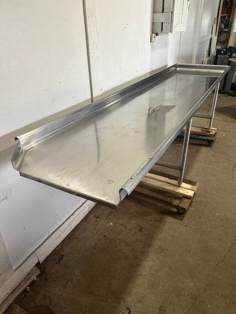 HEAVY DUTY COMMERCIALS.S LEFTSIDE CLEAN TABLE FOR DISHWSHER, 15 GAUGE