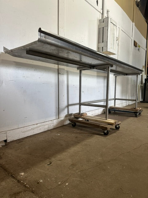 HEAVY DUTY COMMERCIALS.S LEFTSIDE CLEAN TABLE FOR DISHWSHER, 15 GAUGE