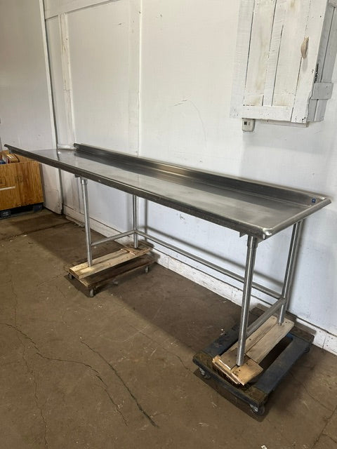 HEAVY DUTY COMMERCIALS.S LEFTSIDE CLEAN TABLE FOR DISHWSHER, 15 GAUGE