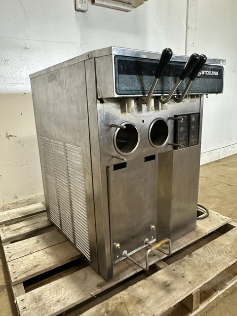 "STOELTING E131-38" AIR COOLED TWIN-TWIST SOFT SERVE  FROZEN YOGURT MACHINE,1PH