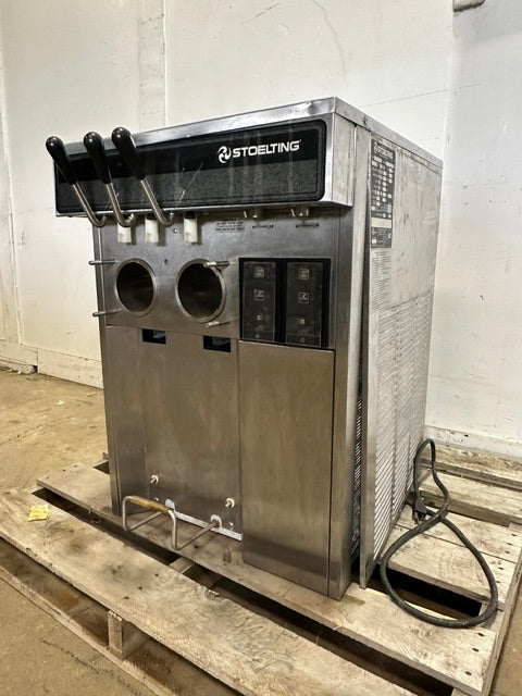 "STOELTING E131-38" AIR COOLED TWIN-TWIST SOFT SERVE  FROZEN YOGURT MACHINE,1PH