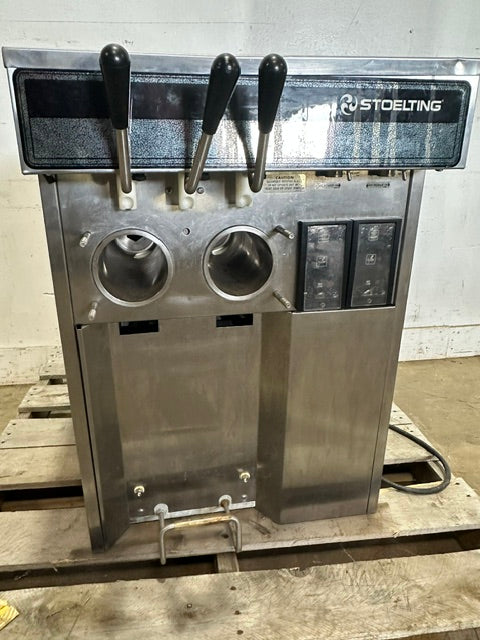 "STOELTING E131-38" AIR COOLED TWIN-TWIST SOFT SERVE  FROZEN YOGURT MACHINE,1PH