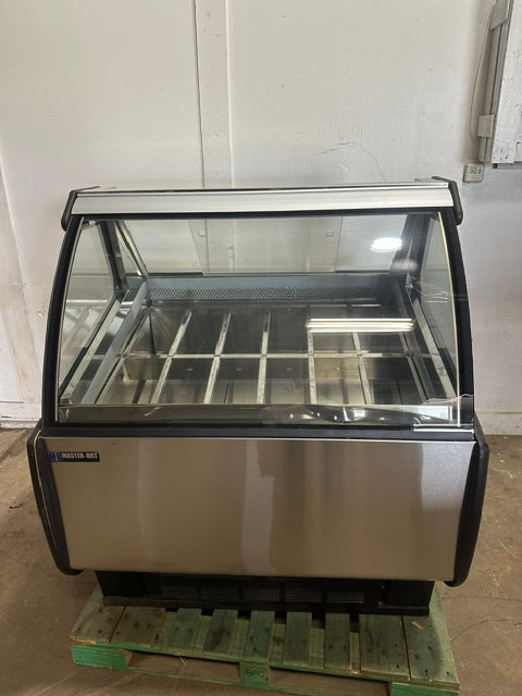 MASTER-BILT GEL-6 46"curved glass commercial gelato  ice cream merchandiser 1PH