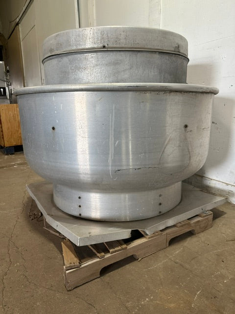 "DAYTON 4HX99A" CENTRIFUGAL UPBLAST ROOF EXHAUST FAN, BELT DRIVE (42" x 42"BASE)