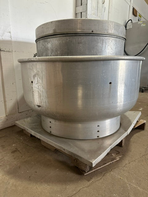 "DAYTON 4HX99A" CENTRIFUGAL UPBLAST ROOF EXHAUST FAN, BELT DRIVE (42" x 42"BASE)