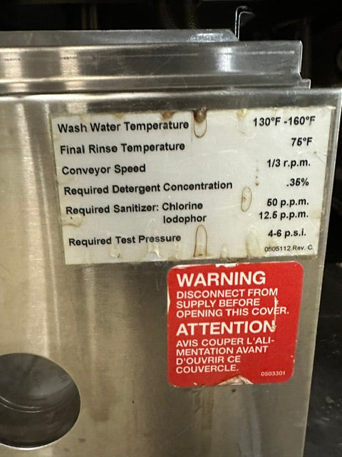 "ECOLAB DF M7 Low temp Commercial Rotary Bar Glass Washer Under-Counter 230v 1ph