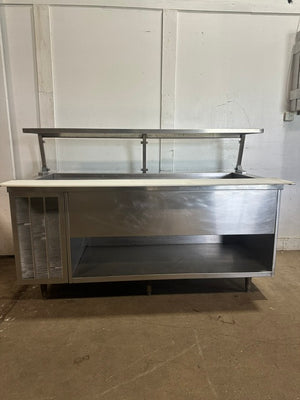 "DELFIELD CUSTOM MADE" S.S REFRIGERATED BUFFET TABLE W/SNEEZE GUARD