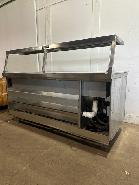 "DELFIELD CUSTOM MADE" S.S REFRIGERATED BUFFET TABLE W/SNEEZE GUARD
