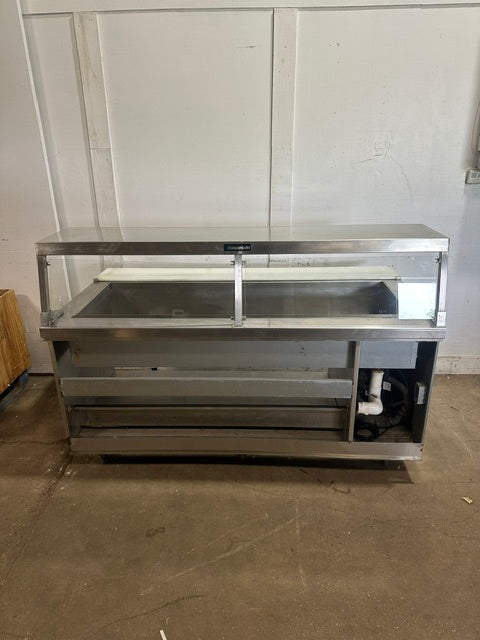"DELFIELD CUSTOM MADE" S.S REFRIGERATED BUFFET TABLE W/SNEEZE GUARD