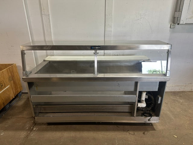 "DELFIELD CUSTOM MADE" S.S REFRIGERATED BUFFET TABLE W/SNEEZE GUARD