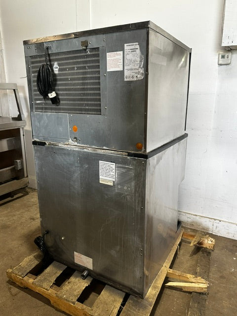 HOSHIZAKI KML-350MAH ICE MAKER W/ATTACHED DISPENSER AND DRIP TRAY
