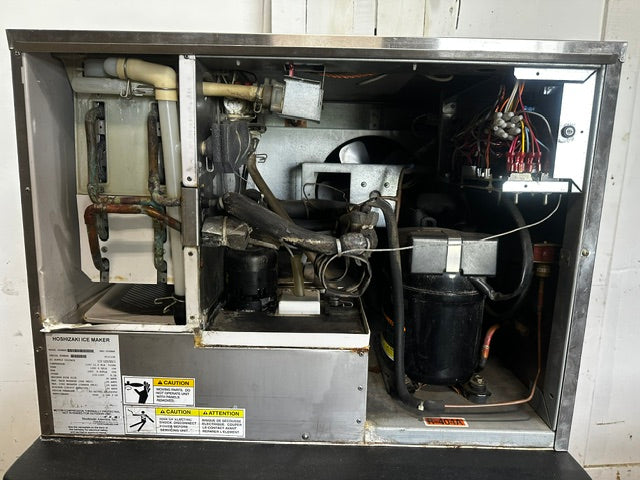HOSHIZAKI KML-350MAH ICE MAKER W/ATTACHED DISPENSER AND DRIP TRAY