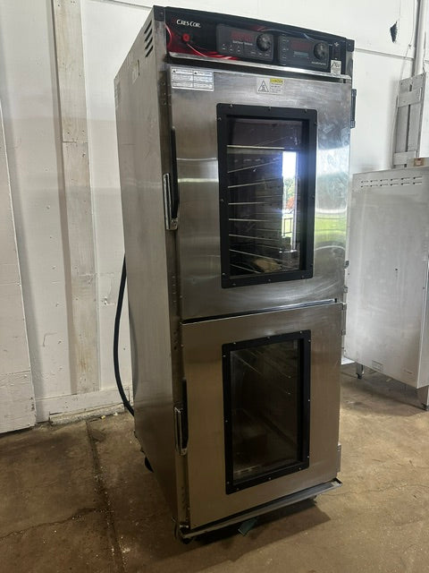 "CRES COR" COMMERCIAL PASS THROUGH ( FRONT AND BACK DOORS) WARMING PROOFER/HOLDING CABINET ON CASTERS, 208V 1PH