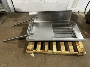 H.D LEFT SIDE DIRTY TABLE FOR COMMERCIAL DISHWASHER, 36"H x 48"W x 29"D