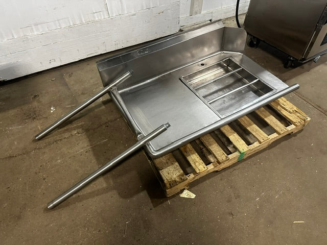 H.D LEFT SIDE DIRTY TABLE FOR COMMERCIAL DISHWASHER, 36"H x 48"W x 29"D