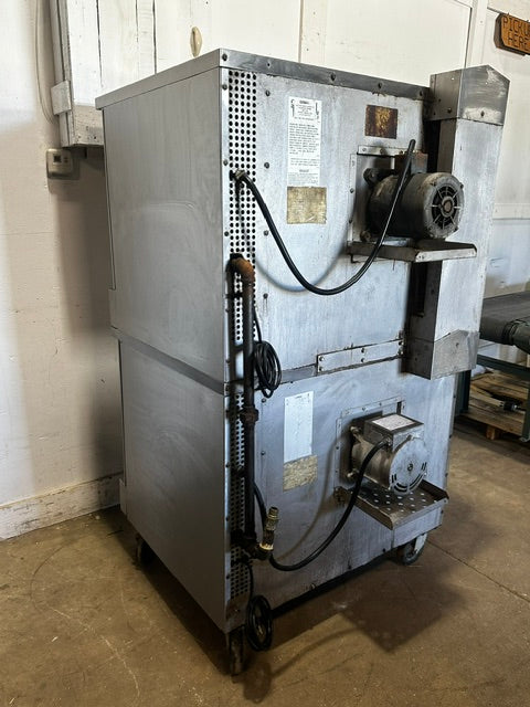 "SOUTHBEND SLGS/22SC"H.D COMMERCIAL N GAS DOUBLE STACK CONVECTION OVEN ON CASTER