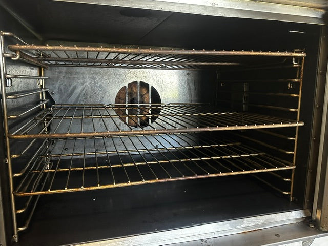 "SOUTHBEND SLGS/22SC"H.D COMMERCIAL N GAS DOUBLE STACK CONVECTION OVEN ON CASTER