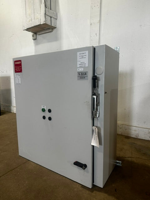 X-bar Automation electrical control drive panel, 480V 3PH