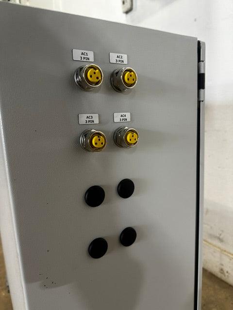 X-bar Automation electrical control drive panel, 480V 3PH