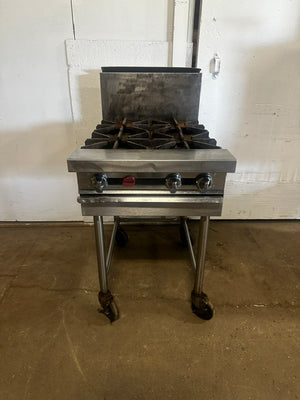 "JADE JMRH-41A" H.D COMMERCIAL N GAS 4 BURNER STOVE ON CASTER, 3,5000 BTU/HR