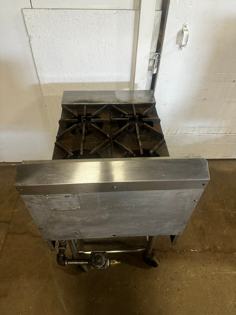"JADE JMRH-41A" H.D COMMERCIAL N GAS 4 BURNER STOVE ON CASTER, 3,5000 BTU/HR