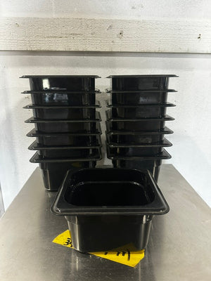 LOT OF 15 CAMBRO MULTI-USE PANS *NSF* , 3 7/8"H x 7"W x 6 3/8"D (1.5QT/48OZ)