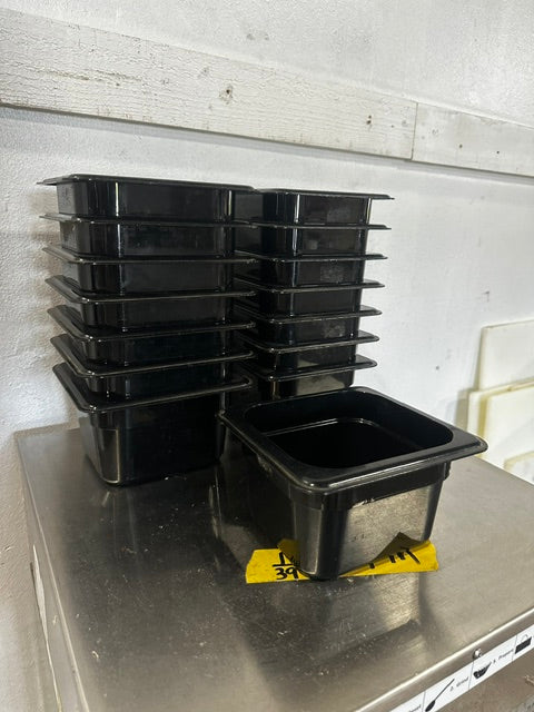 LOT OF 15 CAMBRO MULTI-USE PANS *NSF* , 3 7/8"H x 7"W x 6 3/8"D (1.5QT/48OZ)
