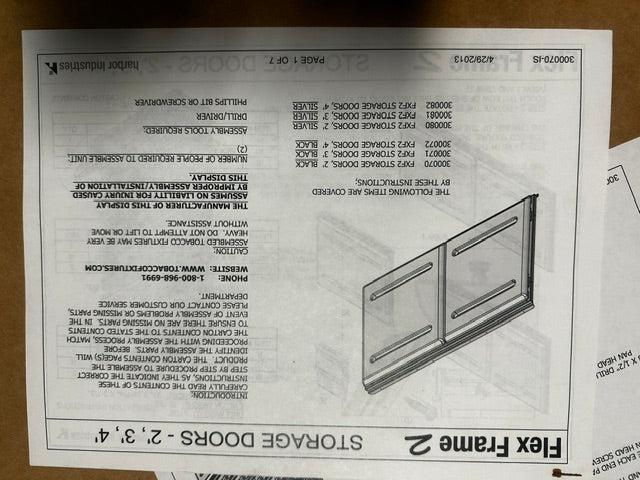 "HARBOR FXF2 300081 SILVER" 3-FOOT STORAGE DOOR + HARDWARE