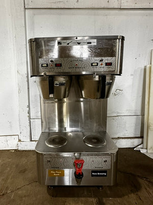 "GRINDMASTER P- 400EST" COMMERCIAL DUAL COFFEE BREWER HOT WATER SPIGOT, 1PH