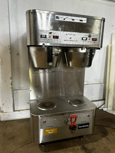 "GRINDMASTER P- 400EST" COMMERCIAL DUAL COFFEE BREWER HOT WATER SPIGOT, 1PH