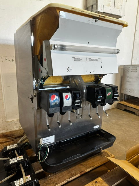"CONELIUS ED150" 6 FLAVOR SODA/POP ICE BEVERAGE DISPENSER MACHINE 115V 1 PH
