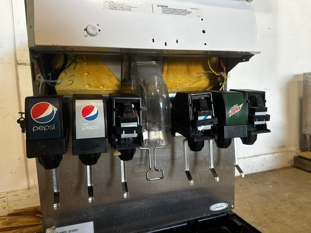 "CONELIUS ED150" 6 FLAVOR SODA/POP ICE BEVERAGE DISPENSER MACHINE 115V 1 PH