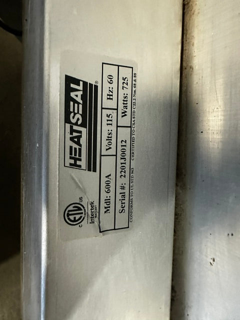 Heat Seal 600A Single 20" Roll Film Roller Mounted Wrapping Machine 115V 1PH