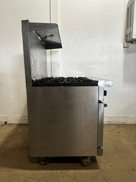 "AMERICAN RANGE AR-6" H.D  N GAS COMMERCIAL 6 BURNER STOVE WITH OVEN  2 RACKS