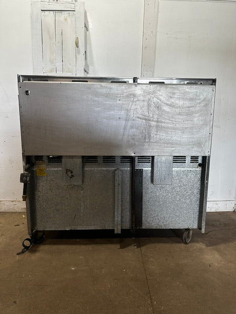 "AMERICAN RANGE"COMMERCIAL N GAS 60"W GRIDDLE WITH DOUBLE OVEN ON CASTERS