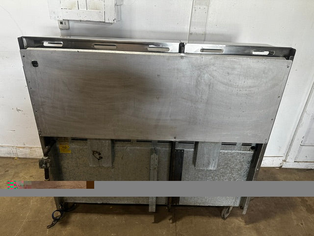 "AMERICAN RANGE"COMMERCIAL N GAS 60"W GRIDDLE WITH DOUBLE OVEN ON CASTERS