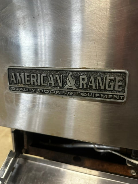 "AMERICAN RANGE"COMMERCIAL N GAS 60"W GRIDDLE WITH DOUBLE OVEN ON CASTERS