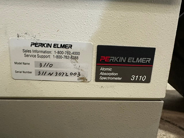 PERKIN ELMER MODEL 3110 ATOMIC ABSORPTION SPECTROMETER