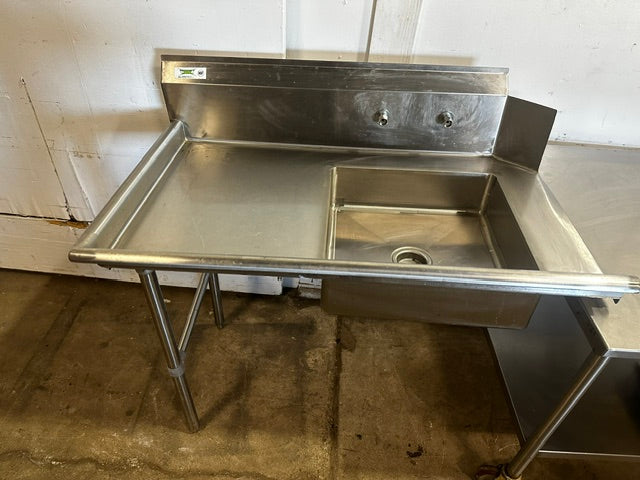 "REGENCY 600DDTY8 LFT" H.D COM S.S LEFTSIDE DIRTY TABLE W/SINK FOR DISHWSHER