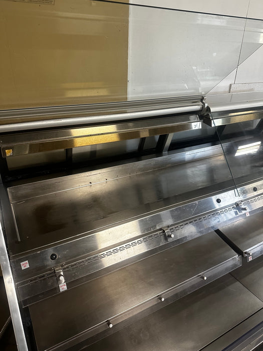 "HUSSMANN R3H-HF-8" H.D COMM DUAL SERVICE HOT FOOD DISPLAY CASE 98"W, 3PH