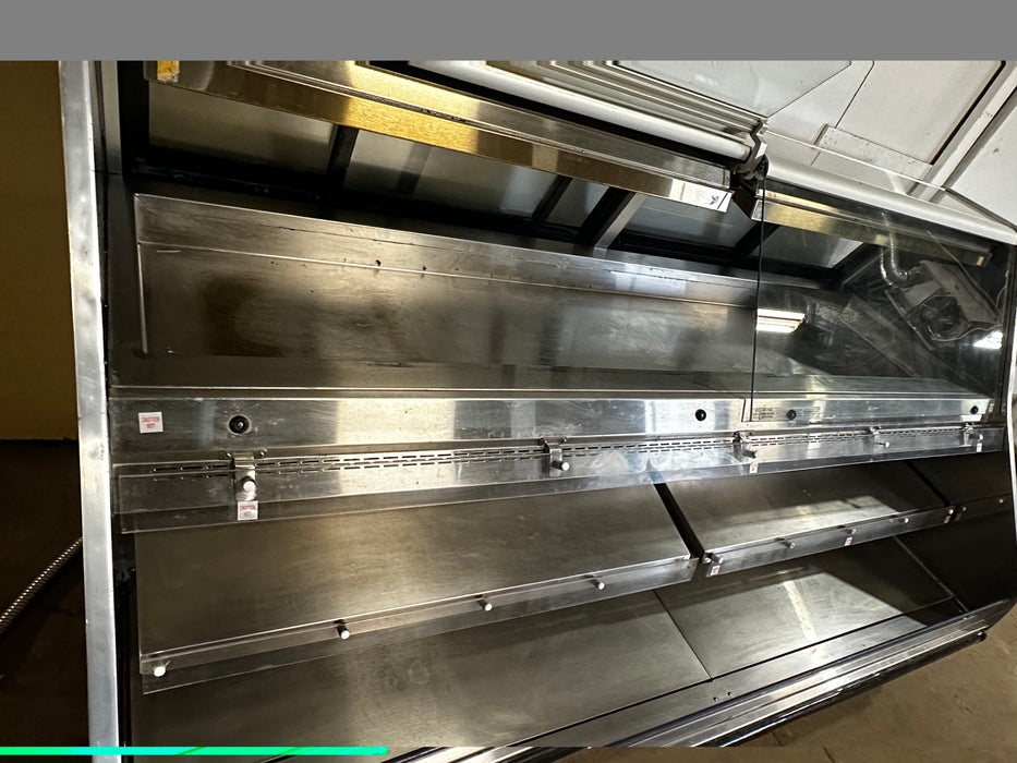 "HUSSMANN R3H-HF-8" H.D COMM DUAL SERVICE HOT FOOD DISPLAY CASE 98"W, 3PH